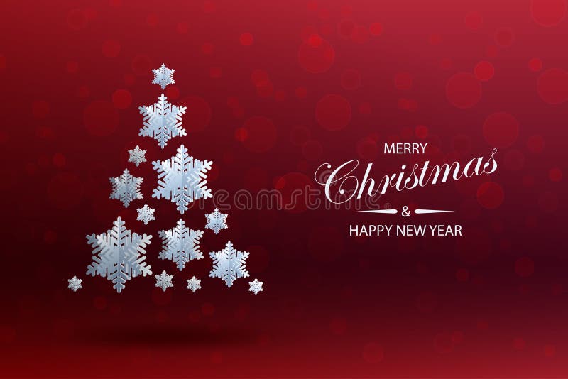 Fond abstrait avec l'arbre de Noël fait en neige de papier volumétrique illustration stock Fond abstrait avec l'arbre de Noël fait en neige de papier volumétrique illustration stock