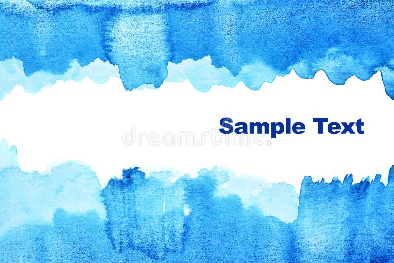 Fond d'aquarelle abstrait bleu images libres de droits