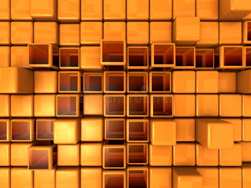 Computer Generated Image - Abstract Background - Cubes. Computer Generated Image - Abstract Background - Cubes.