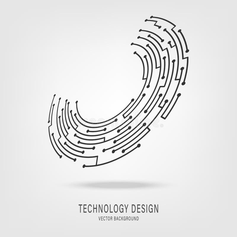 Fond abstrait de cercle de carte de technologie illustration stock Fond abstrait de cercle de carte de technologie illustration stock