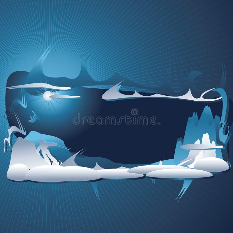 Fond d'hiver abstrait illustration de vecteur