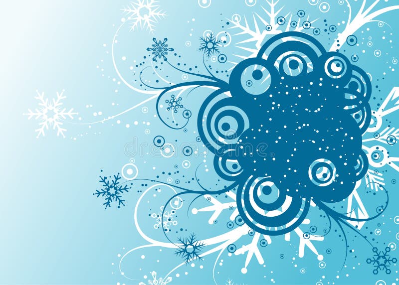 Fond d'hiver abstrait, vecteur illustration libre de droits
