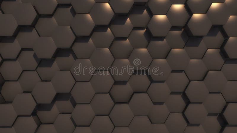 3d rendering. Abstract hexagon geometry background. 3d rendering. Abstract hexagon geometry background