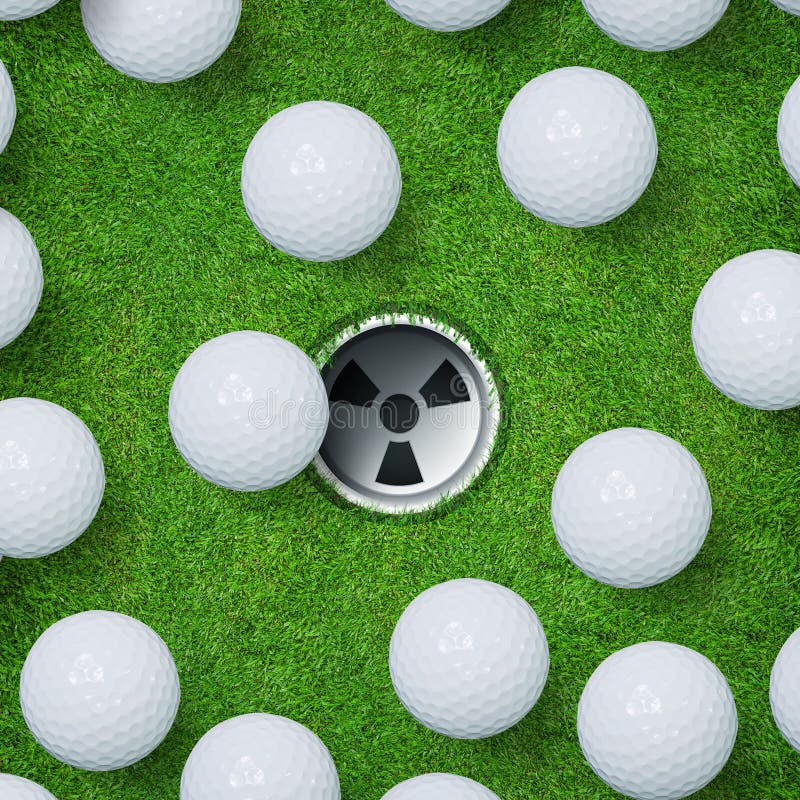 Fond abstrait de sport de golf de boule de golf et trou de golf sur le fond d'herbe verte images libres de droits Fond abstrait de sport de golf de boule de golf et trou de golf sur le fond d'herbe verte images libres de droits