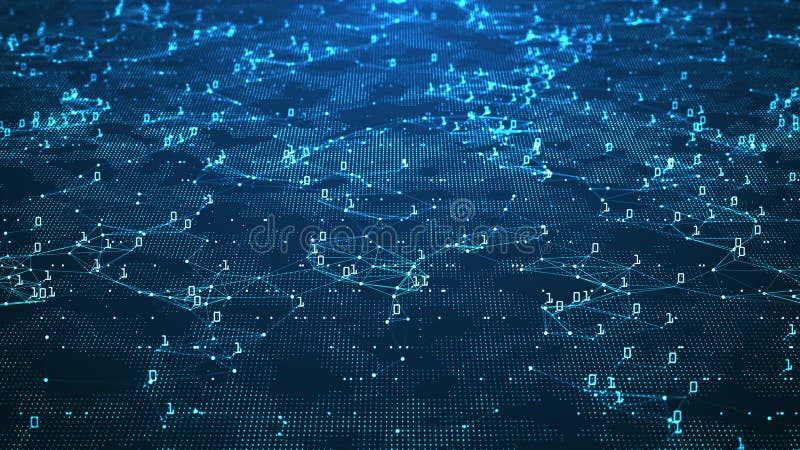 Fond abstrait de technologie digitale Concept d'intelligence artificielle et d'apprentissage automatique illustration stock