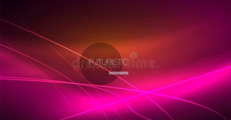 Fond abstrait de technologie numérique - dessin géométrique au néon Lignes rougeoyantes abstraites Fond coloré de techno illustration libre de droits Fond abstrait de technologie numérique - dessin géométrique au néon Lignes rougeoyantes abstraites Fond coloré de techno illustration libre de droits
