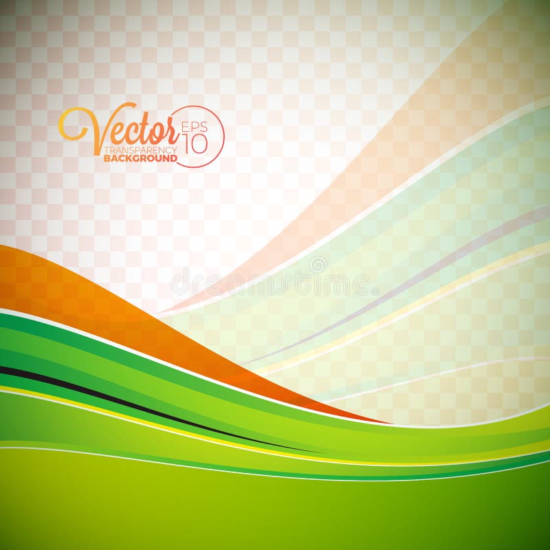 Fond abstrait de vecteur avec les vagues vertes illustration stock Fond abstrait de vecteur avec les vagues vertes illustration stock