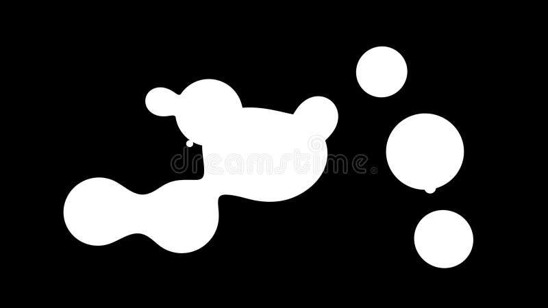 Fond abstrait des amasing metaballs comme si les gouttes de verre ou les sphères remplies d'étincelles bleues fusionnent ensemble illustration de vecteur