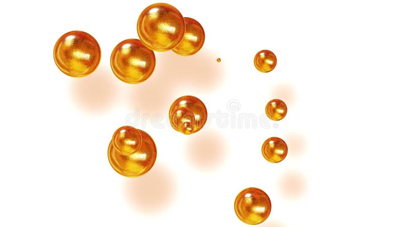 Fond abstrait des amasing metaballs comme si les gouttes de verre ou les sphères remplies d'étincelles d'or fusionnent ensemble et illustration de vecteur