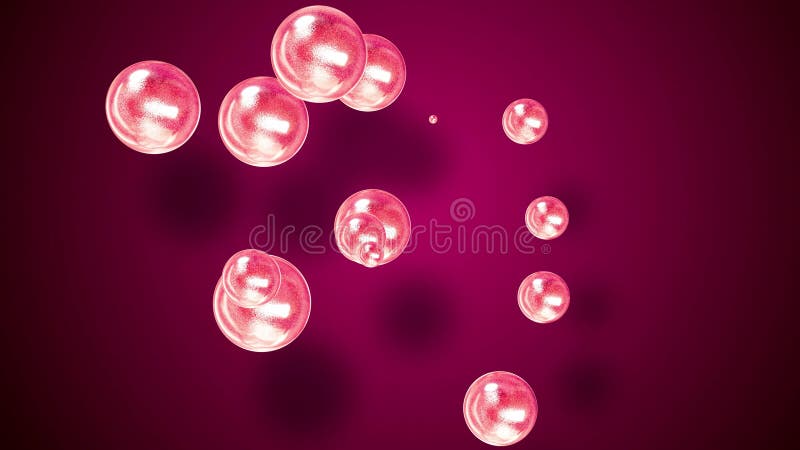 Fond abstrait des amasing metaballs comme si les gouttes de verre ou les sphères remplies d'étincelles rouges fusionnent ensemble illustration de vecteur
