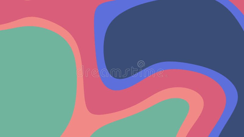 Fond abstrait formes courbes bleu vert rose. illustration de vecteur
