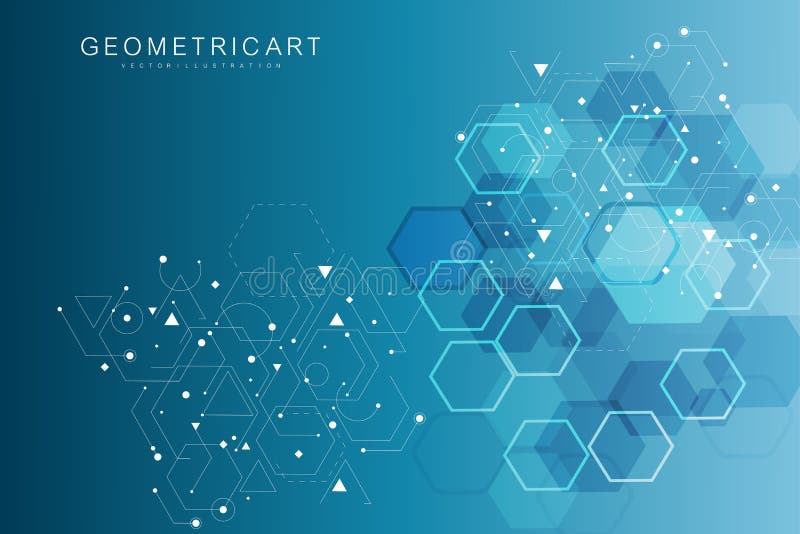 Fond abstrait hexagonal Grande visualisation de données Connexion réseau globale Médical, technologie, la science illustration stock Fond abstrait hexagonal Grande visualisation de données Connexion réseau globale Médical, technologie, la science illustration stock