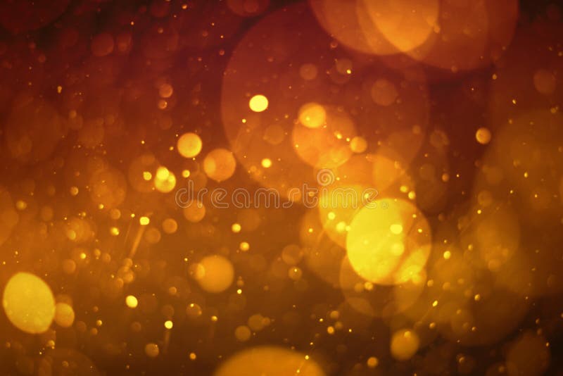 Fond abstrait jaune avec lumières bokeh floues images stock