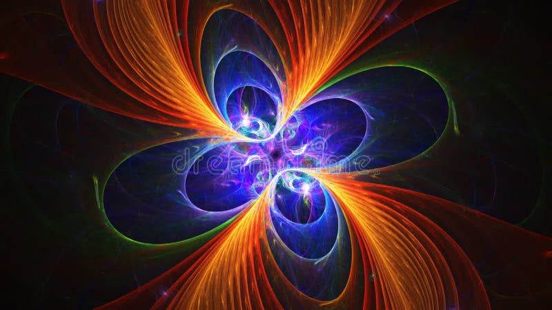 Fond abstrait métamorphoses de formes fractales colorées. illustration libre de droits