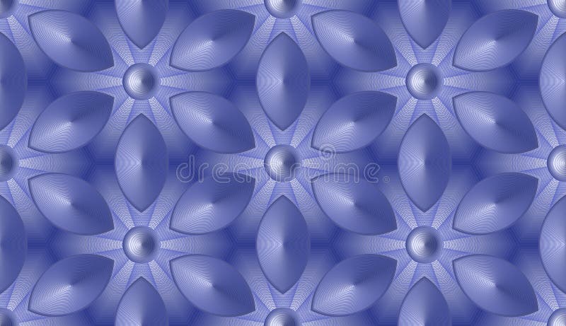 Fond abstrait sans couture - fleurs fantastiques en cellules hexagonales illustration libre de droits Fond abstrait sans couture - fleurs fantastiques en cellules hexagonales illustration libre de droits