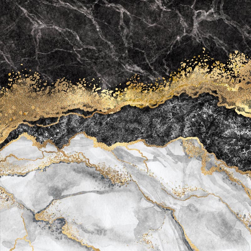 Fond abstrait, texture créative de marbre et feuille d'or, marbrure décorative, pierre à la mode artificielle, surface marbrée Fond abstrait, texture créative de marbre et feuille d'or, marbrure décorative, pierre à la mode artificielle, surface marbrée