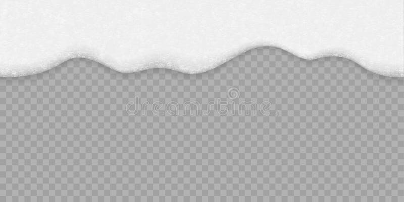 Fond alb spumă cu spumă cu spumă cu săpun. șampon de bere fără sudură sau apă de mare și textură de spumă de baie royalty free illustration