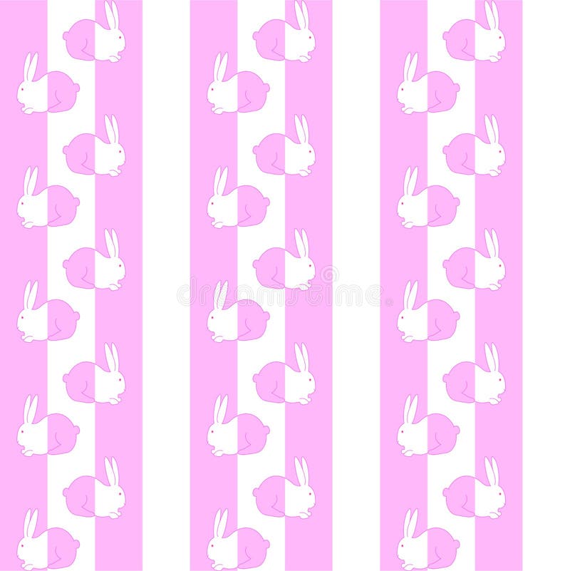 Fond animal rayé sans couture de vecteur de modèle avec la conception mignonne de bébé de lapins roses et blancs illustration de vecteur Fond animal rayé sans couture de vecteur de modèle avec la conception mignonne de bébé de lapins roses et blancs illustration de vecteur