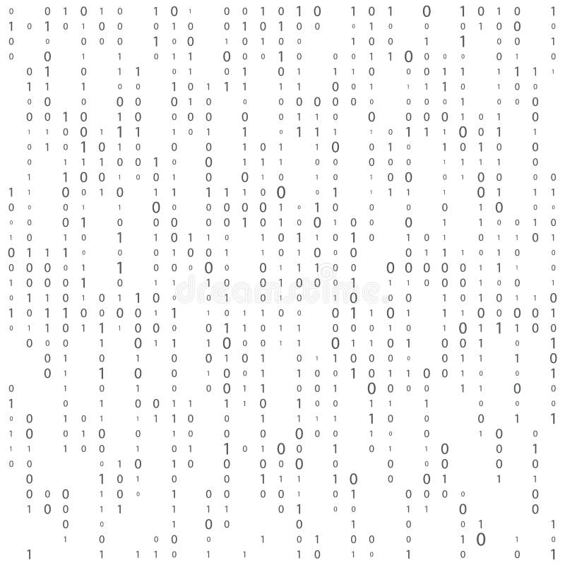 Fond avec des chiffres sur l'?cran Code binaire z?ro un fond de blanc de matrice banni?re, mod?le, papier peint Matrice abstraite illustration stock Fond avec des chiffres sur l'?cran Code binaire z?ro un fond de blanc de matrice banni?re, mod?le, papier peint Matrice abstraite illustration stock
