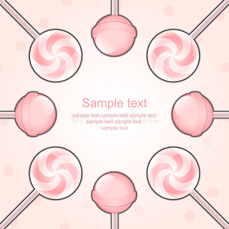 Fond avec des sucettes illustration de vecteur