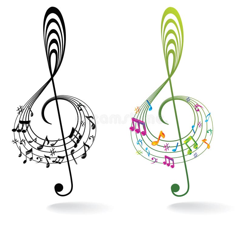 Fond avec une Note de Musique illustration libre de droits