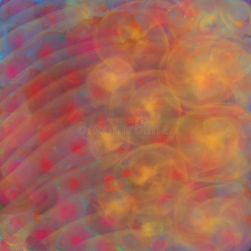 Fond avec la texture brouill?e des spirales transparentes rougeoyantes ou des lignes circulaires jaunes color?es pour des textile illustration libre de droits Fond avec la texture brouill?e des spirales transparentes rougeoyantes ou des lignes circulaires jaunes color?es pour des textile illustration libre de droits