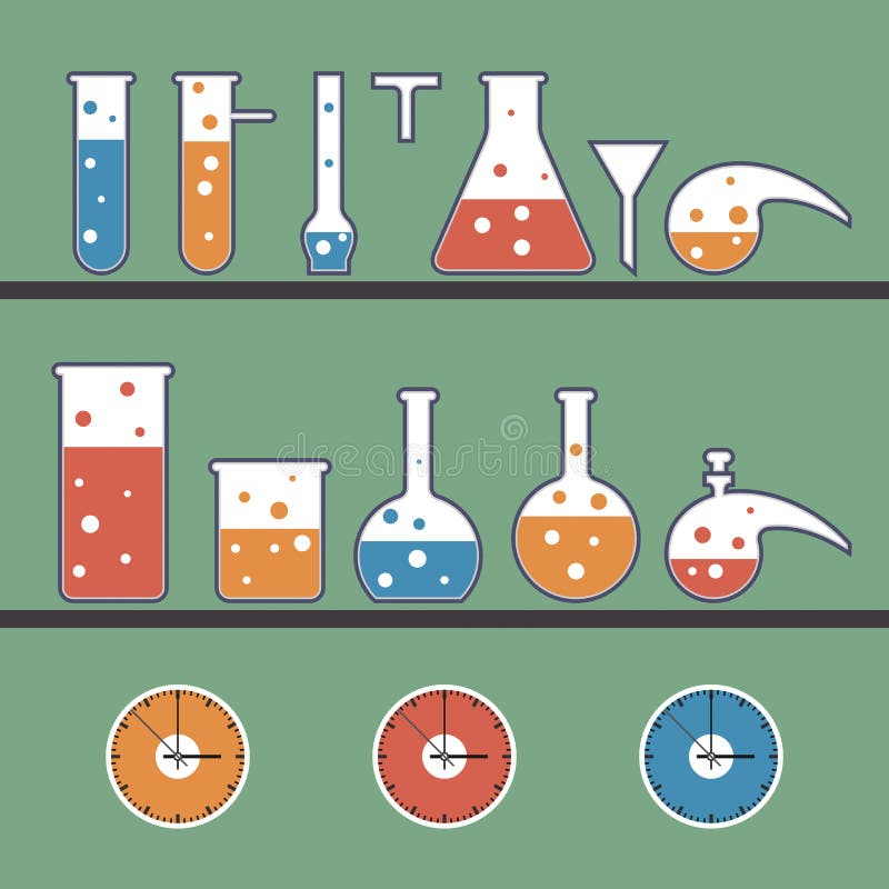 Fond avec les articles chimiques illustration de vecteur Fond avec les articles chimiques illustration de vecteur