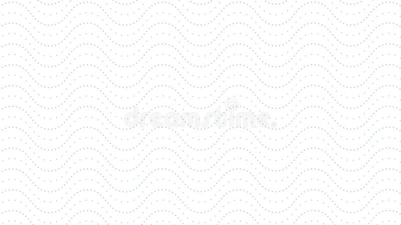 Fond blanc abstrait avec points d'agitation lignes mouvement éléments graphiques lignes bleu et gris animation boucle illustration stock