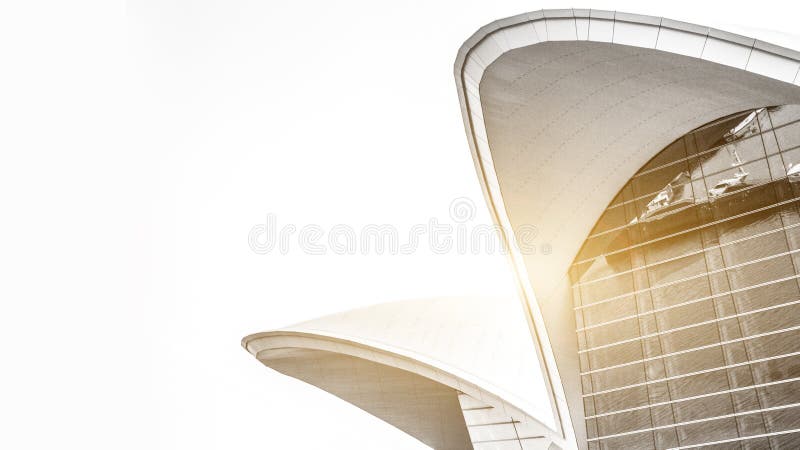 Fond blanc de circulaire d'architecture Conception moderne de construction Formes incurv?es de r?sum? Glace et b?ton photos stock Fond blanc de circulaire d'architecture Conception moderne de construction Formes incurv?es de r?sum? Glace et b?ton photos stock