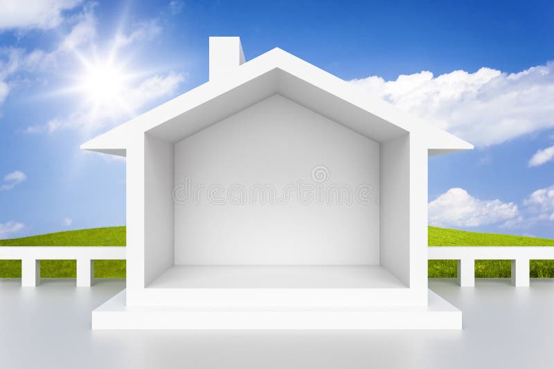 Fond blanc de maison illustration libre de droits Fond blanc de maison illustration libre de droits