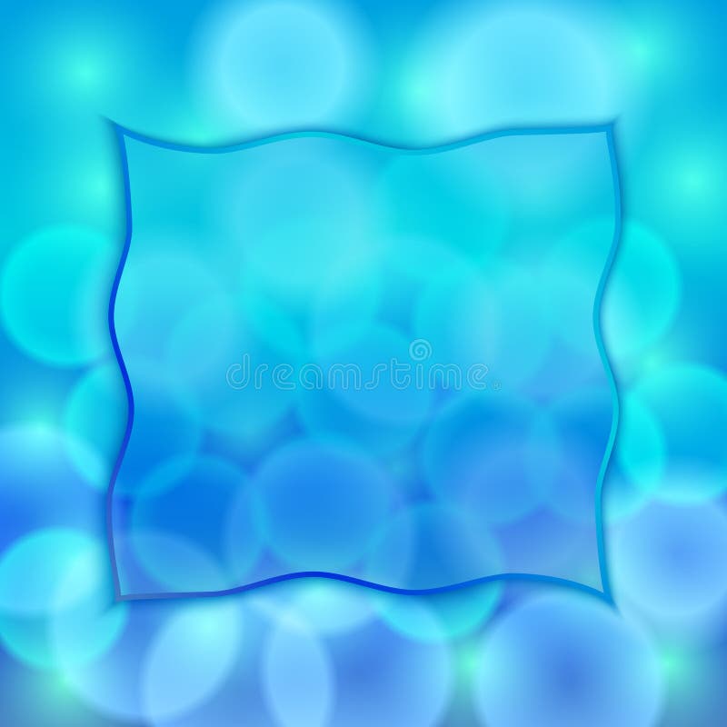Fond bleu abstrait de vecteur avec l'effet de bokeh illustration libre de droits Fond bleu abstrait de vecteur avec l'effet de bokeh illustration libre de droits