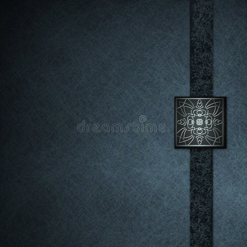 Fond bleu avec le sceau gravé en relief élégant illustration stock Fond bleu avec le sceau gravé en relief élégant illustration stock