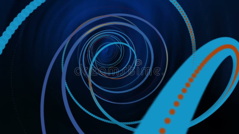 Fond bleu coloré de la spirale VJ de Temps-voyage