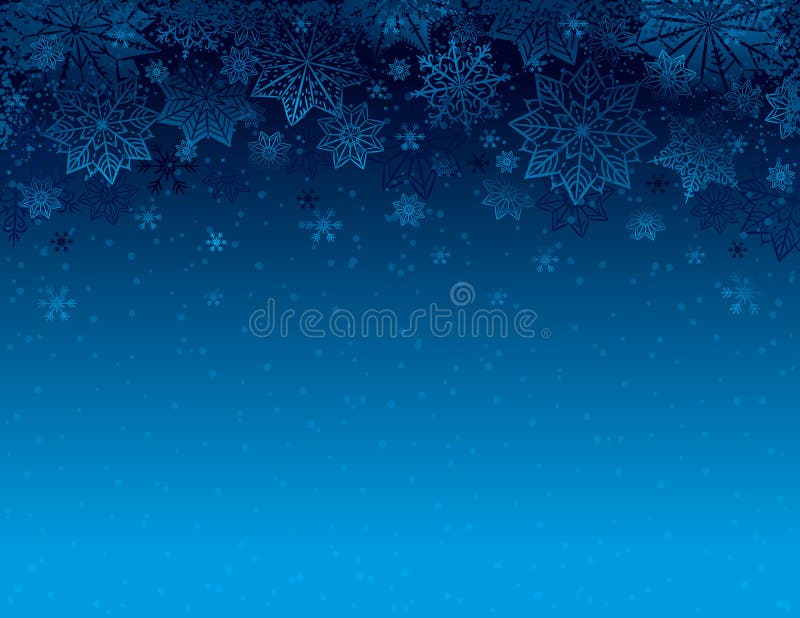 Fond bleu de Noël avec des flocons de neige et des étoiles, vecteur illustration de vecteur Fond bleu de Noël avec des flocons de neige et des étoiles, vecteur illustration de vecteur