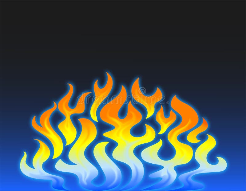 Fond bleu et orange de flamme illustration de vecteur Fond bleu et orange de flamme illustration de vecteur