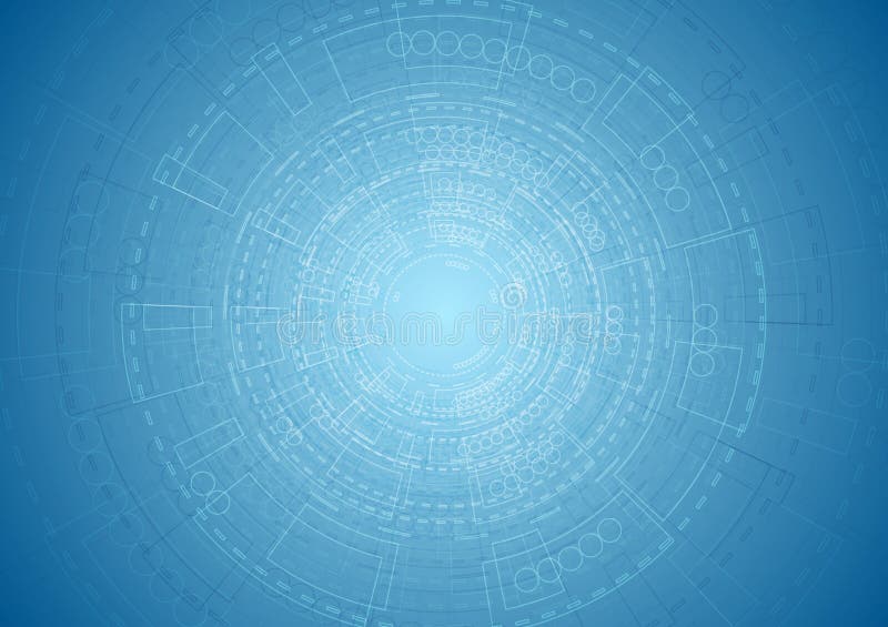 Fond bleu lumineux abstrait d'ingénierie de technologie illustration stock Fond bleu lumineux abstrait d'ingénierie de technologie illustration stock