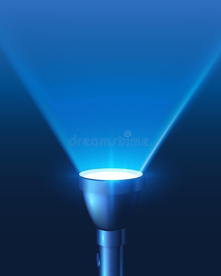 Fond brillant bleu de vecteur de lumière de lampe-torche illustration de vecteur Fond brillant bleu de vecteur de lumière de lampe-torche illustration de vecteur