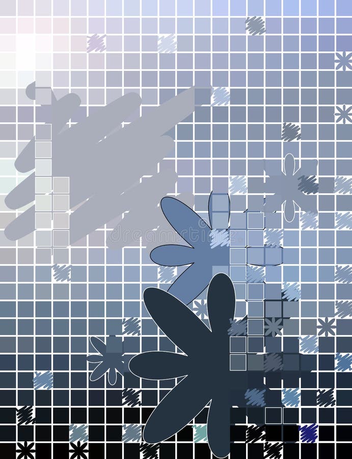 Fond carré floral abstrait de mosaïque illustration de vecteur Fond carré floral abstrait de mosaïque illustration de vecteur