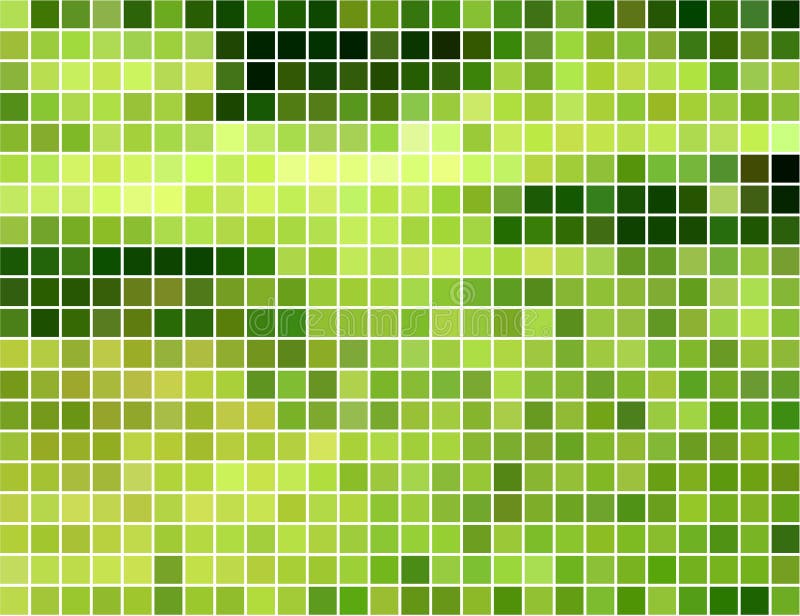 Fond carré vert et jaune abstrait de mosaïque illustration stock Fond carré vert et jaune abstrait de mosaïque illustration stock