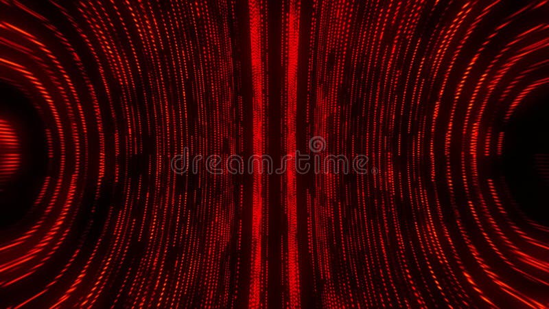 Fond circulaire rond rouge de mouvement de boucle de Matrix GridLines VJ