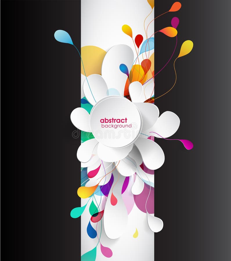 Fond colorat abstract cu petale de flori vector illustration