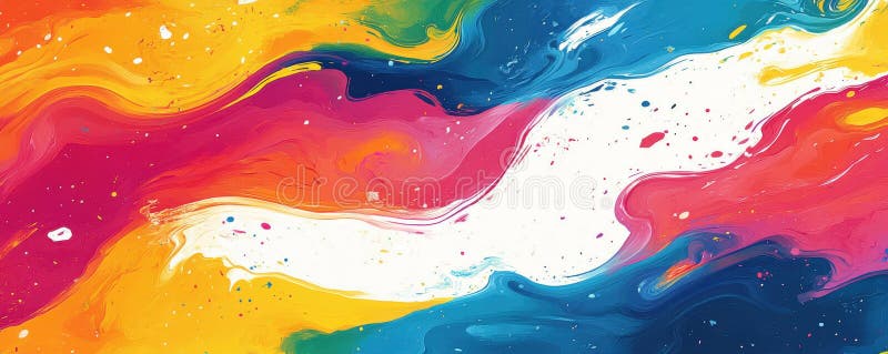 Fond colorat abstract vibrant cu design cu pictură turbionară royalty free stock photo