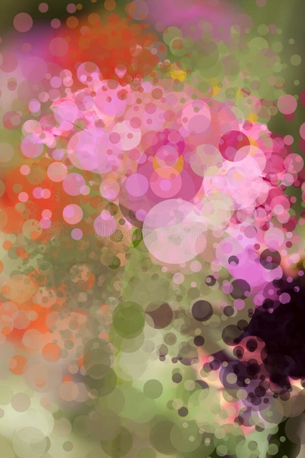 Fond coloré avec beaucoup de bulles Thème de fleur illustration de vecteur Fond coloré avec beaucoup de bulles Thème de fleur illustration de vecteur