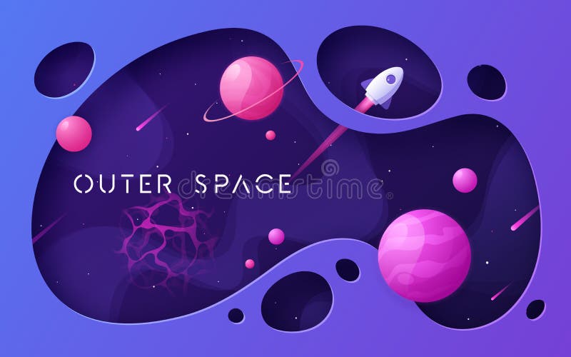 Fond coloré d'espace extra-atmosphérique de bande dessinée, conception, bannière, illustration illustration de vecteur Fond coloré d'espace extra-atmosphérique de bande dessinée, conception, bannière, illustration illustration de vecteur