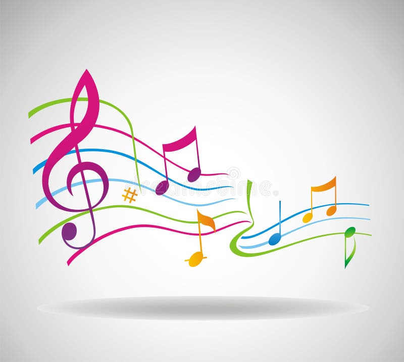 Fond musical coloré illustration stock