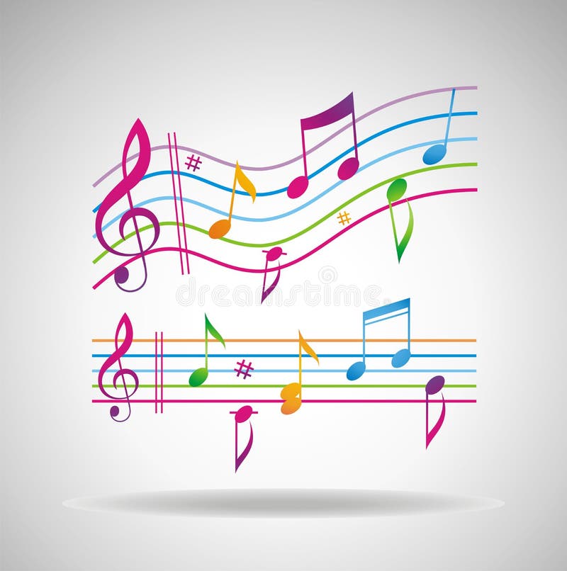 Fond musical coloré illustration libre de droits