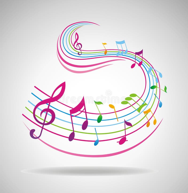 Fond musical coloré illustration stock
