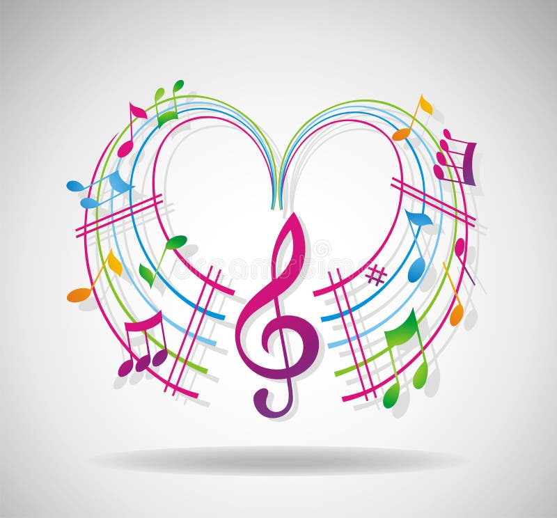 Fond musical coloré illustration libre de droits