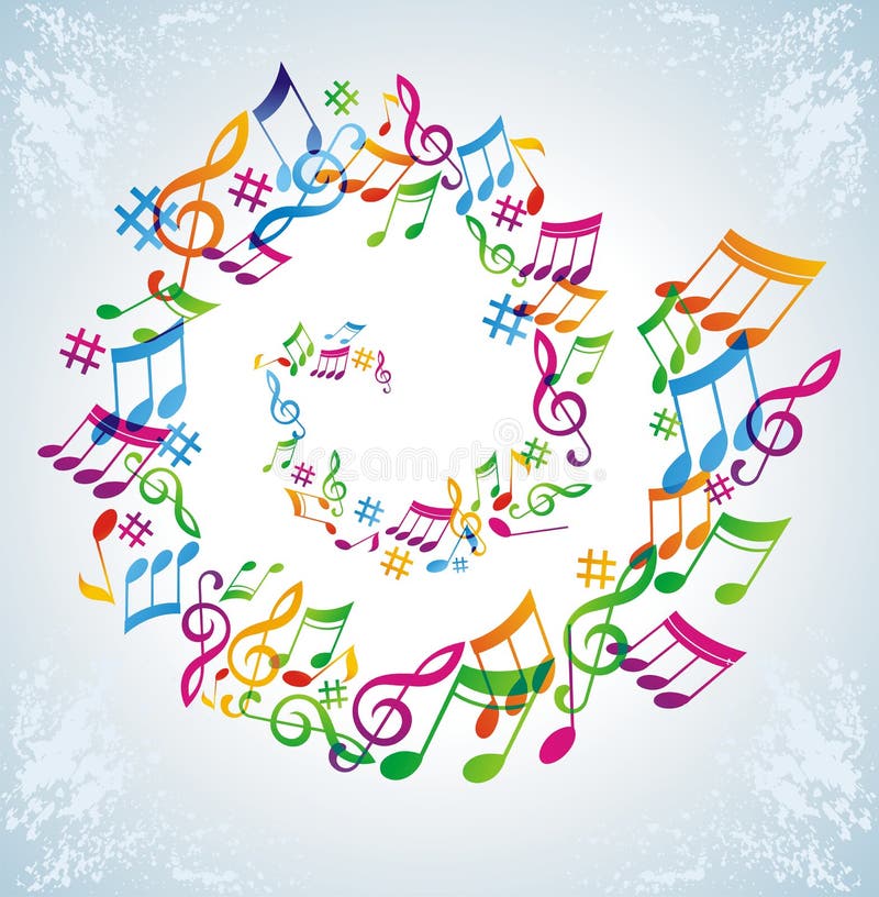 Fond musical coloré illustration stock
