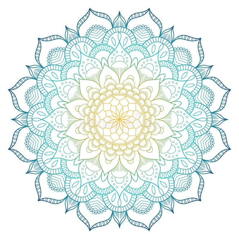 Fond coloré par modèle de mandala Illustration de vecteur Élément de méditation pour le yoga d'Inde Ornement pour a de décoration Fond coloré par modèle de mandala Illustration de vecteur Élément de méditation pour le yoga d'Inde Ornement pour a de décoration